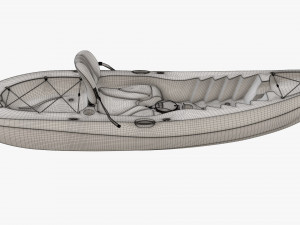 Kayak 02 with paddle Modelo 3D