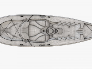 Kayak 02 with paddle Modelo 3D