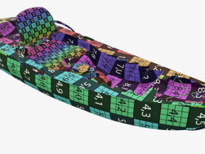 Kayak 02 with paddle Modelo 3D