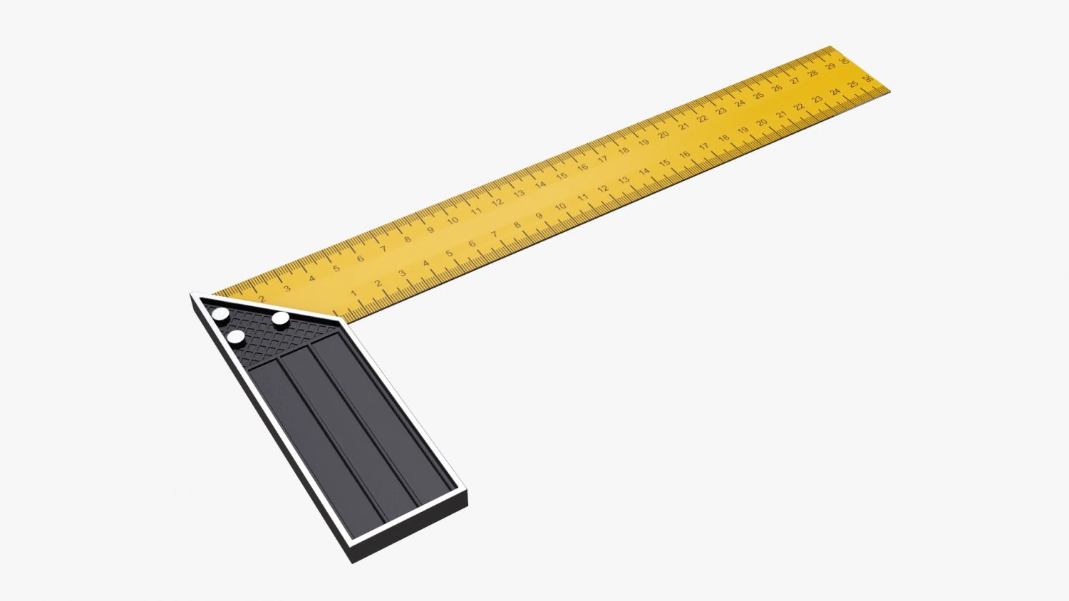 L-shape carpenter ruler 3D Model .c4d .max .obj .3ds .fbx .stl .blend 