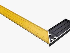 L-shape carpenter ruler 3D Model