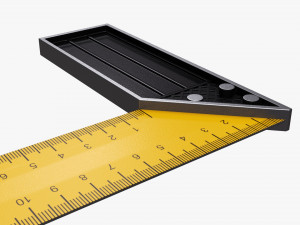 L-shape carpenter ruler 3D 模型