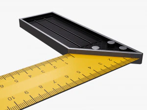 L-shape carpenter ruler 3D Model