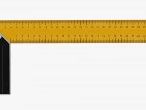 L-shape carpenter ruler 3D Model