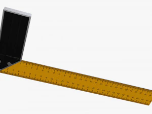 L-shape carpenter ruler 3D Model