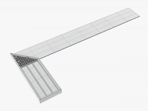 L-shape carpenter ruler 3D Model
