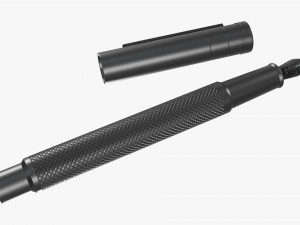 Matte black fountain pen Modelo 3D