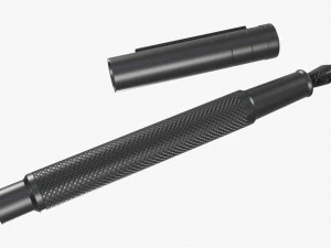 Matte black fountain pen 3D Model
