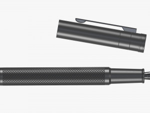 Matte black fountain pen Modelo 3D