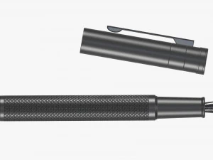 Matte black fountain pen 3D Model