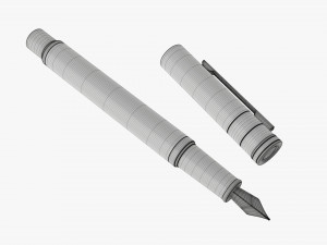 Matte black fountain pen Modelo 3D