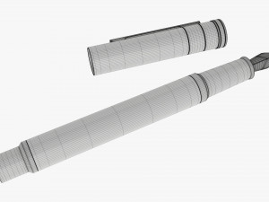 Matte black fountain pen Modelo 3D