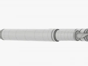 Matte black fountain pen 3D Model