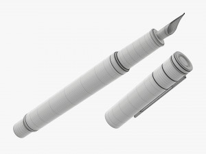 Matte black fountain pen Modelo 3D