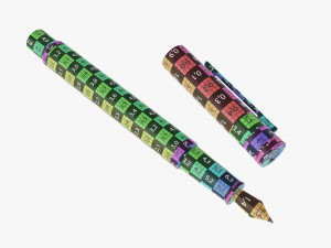 Matte black fountain pen Modelo 3D