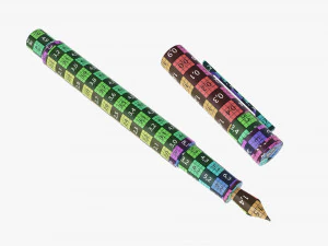 Matte black fountain pen 3D Model