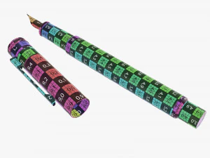 Matte black fountain pen 3D Model