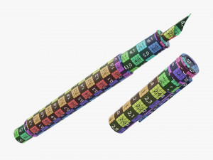 Matte black fountain pen Modelo 3D