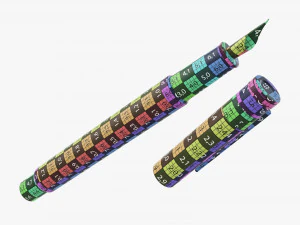 Matte black fountain pen 3D Model
