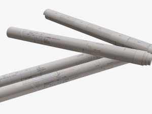 Paper scrolls 01 Modello 3D