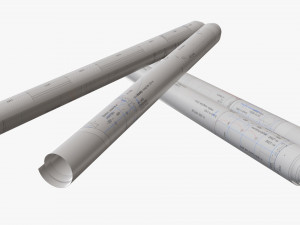 Paper scrolls 01 Modello 3D