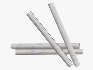 Paper scrolls 01 Modello 3D