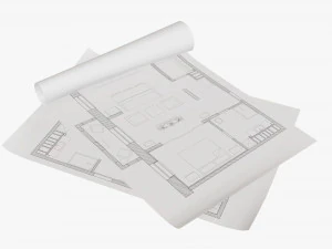 종이 시트 01 3D 모델