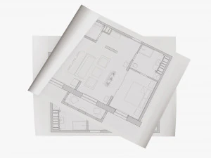 종이 시트 01 3D 모델