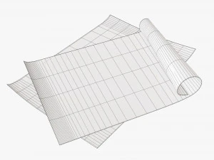 종이 시트 01 3D 모델