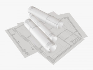 Paper sheets and scrolls 02 Modelo 3D