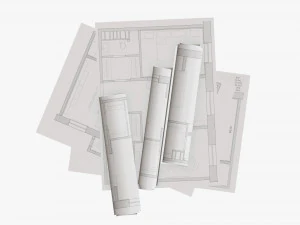Paper sheets and scrolls 02 3D Model