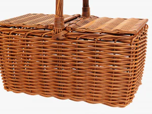 Picnic wicker basket 3D Model
