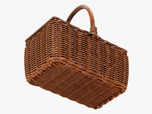 Picnic wicker basket 3D Model