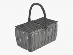 Picnic wicker basket Modelo 3D
