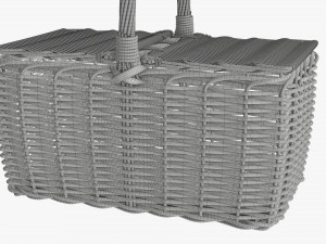 Picnic wicker basket Modelo 3D