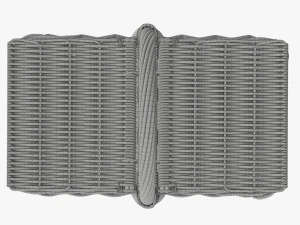 Picnic wicker basket 3D Model