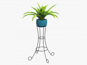 Potted plant 04 on console 3D 模型