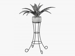 Potted plant 04 on console 3D 模型
