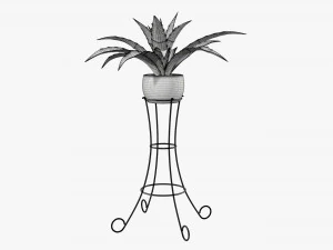 Potted plant 04 on console 3D Model