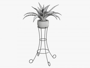 Potted plant 04 on console 3D 模型