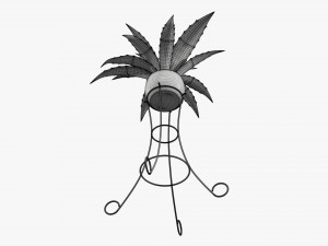Potted plant 04 on console 3D 模型