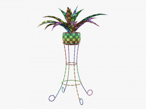 Potted plant 04 on console 3D 模型