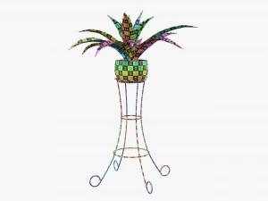 Potted plant 04 on console 3D Model