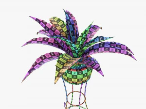 Potted plant 04 on console 3D Model