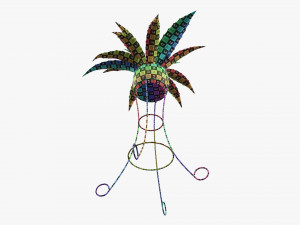 Potted plant 04 on console 3D 模型