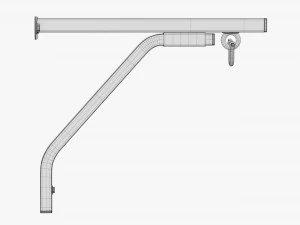 Punch bag wall bracket mount 3D Model