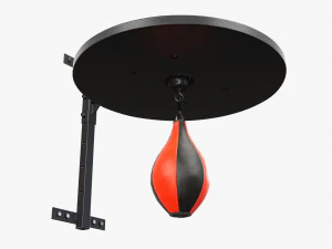 Punching bag with bracket 3D Model