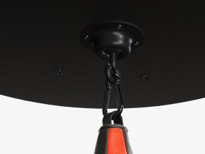 Punching bag with bracket Model 3D