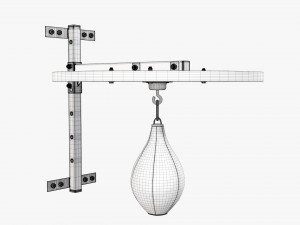 Punching bag with bracket Model 3D