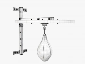Punching bag with bracket 3D Model